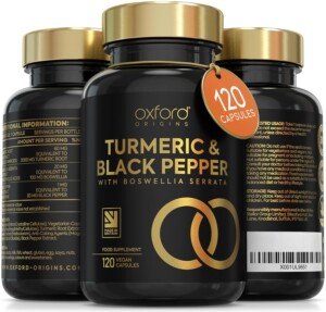 Advanced Turmeric Capsules High Strength 3000mg, Boswellia & Black Pepper | ONE per Day | Turmeric and Black Pepper Capsules Locally Made in UK, Tumeric Joint Care Supplements, 120 Caps