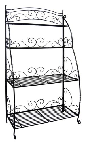 VegTrug Folding Plant Stand 4 Shelf, Black (PSB-04 UK)