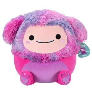 Squishmallows Original 12-Inch Woxie Magenta Bigfoot With Tie-Dye Mane Plush