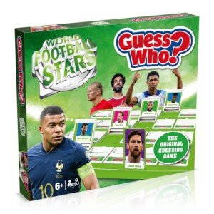 Winning Moves World Football Stars Guess Who? Board Game, Play with Messi, Ronaldo, Harry Kane, Salah, 2 player game great gift for ages 6 plus