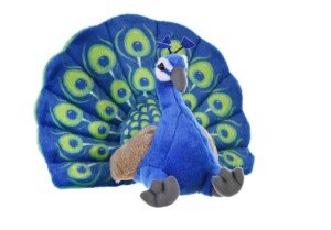 Wild Republic Peacock Plush Soft Toy, Cuddlekins Cuddly Toys, Gifts for Kids 30 cm