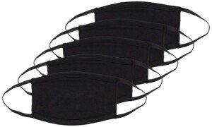 Kids Reusable Face Mask, 100% BCI Cotton with Elastic Loop (5 Pack)