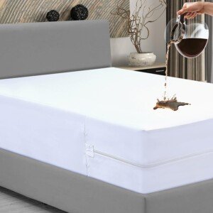 Bed Bug Mattress Protector Encasement Double,Zippered Waterproof Anti Dust Mite Proof Mattress Cover(137x 190+30cm)