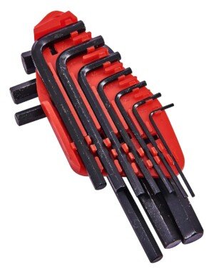 Amtech I8770 Hex Key Set, 10 Assorted Anti-Rust Hex Keys with Storage Holder, Sizes 1.5, 2, 2.5, 3, 4, 5, 5.5, 6, 8 and 10mm