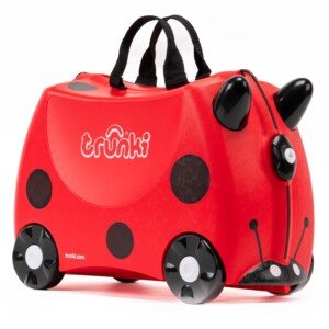 Trunki Children’s Ride-On Suitcase and Kid's Hand Luggage | Perfect Toy Gift for Toddler Boys & Girls : Harley Ladybug (Red)