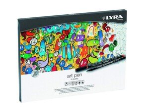 LYRA Art Pen, Fine Art Marker Set, 20 Assorted Colours, Fibre Tip Pen, For Professionals & Students