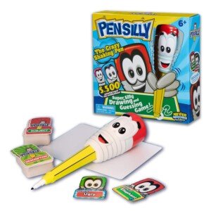 Pensilly drawing game, silly drawing game, wobbly pen, guess the drawing, frantic fast paced game