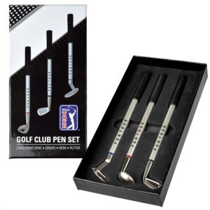 PGA Tour 3 Piece Golf Pen Gift Set, Silver