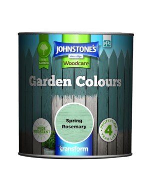Johnstone’s - Garden Colours - Spring Rosemary - Exterior Wood Paint - Fade Resistant - Suitable for Garden Furniture Outdoors - Fence Paint - Dry in 2 hours - 12m2 Coverage per Litre - 1L