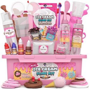 Original Stationery Mini Ice Cream Slime Kit for Girls, Make Ice Cream Slimes, Fun Slime, and Butter Slime, Slime Making Kit for Girls Ages 7-12