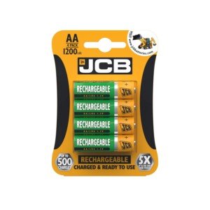 S5452 JCB AA 1200mAh Rechargeable Batteries - Pack of 4