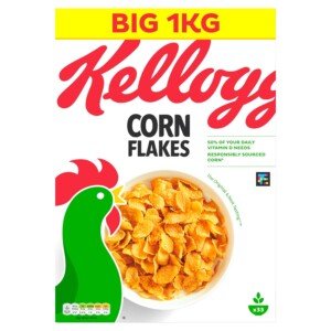 Kellogg's Corn Flakes Breakfast Cereal, 1kg