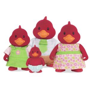 Li’l Woodzeez – Animal Figurines – Cardinal Toy – Collectible Figurines – Bird Family – 3+ Years– The Tailfeather Cardinals