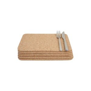 T&G Rectangular Table Mats in Cork, 28 x 20 x 0.6 cm, Set of 6