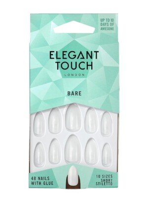 Elegant Touch Bare Nails Short Stiletto