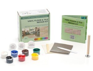 Glass Polish DIY Vinyl Floor & Vinyl Tile Repair Kit, Heat Cure for Small Holes, Cuts, Rips, Tears & Burn marks - GP91007