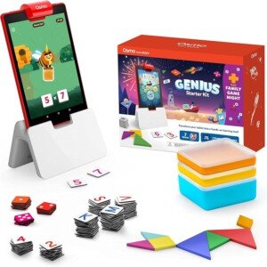 Osmo - Genius Starter Kit for Fire Tablet + Family Game Night - 7 Educational Learning Games for Spelling, Math & more - Ages 6-10 - STEM Toy (Osmo Fire Tablet Base Included - Amazon Exclusive)