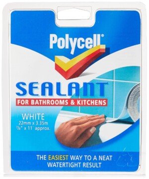 Polycell SSBKWH22 22mm Bathroom/ Kitchen Sealant Strip - White