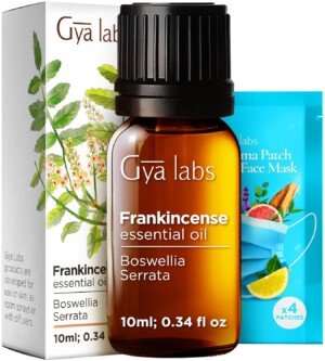 Gya Labs Frankincense Essential Oil for Body Comfort - 100% Natural Frankincense Oil for Skin - Frankincense Oil for Face & Diffuser (10 ml)