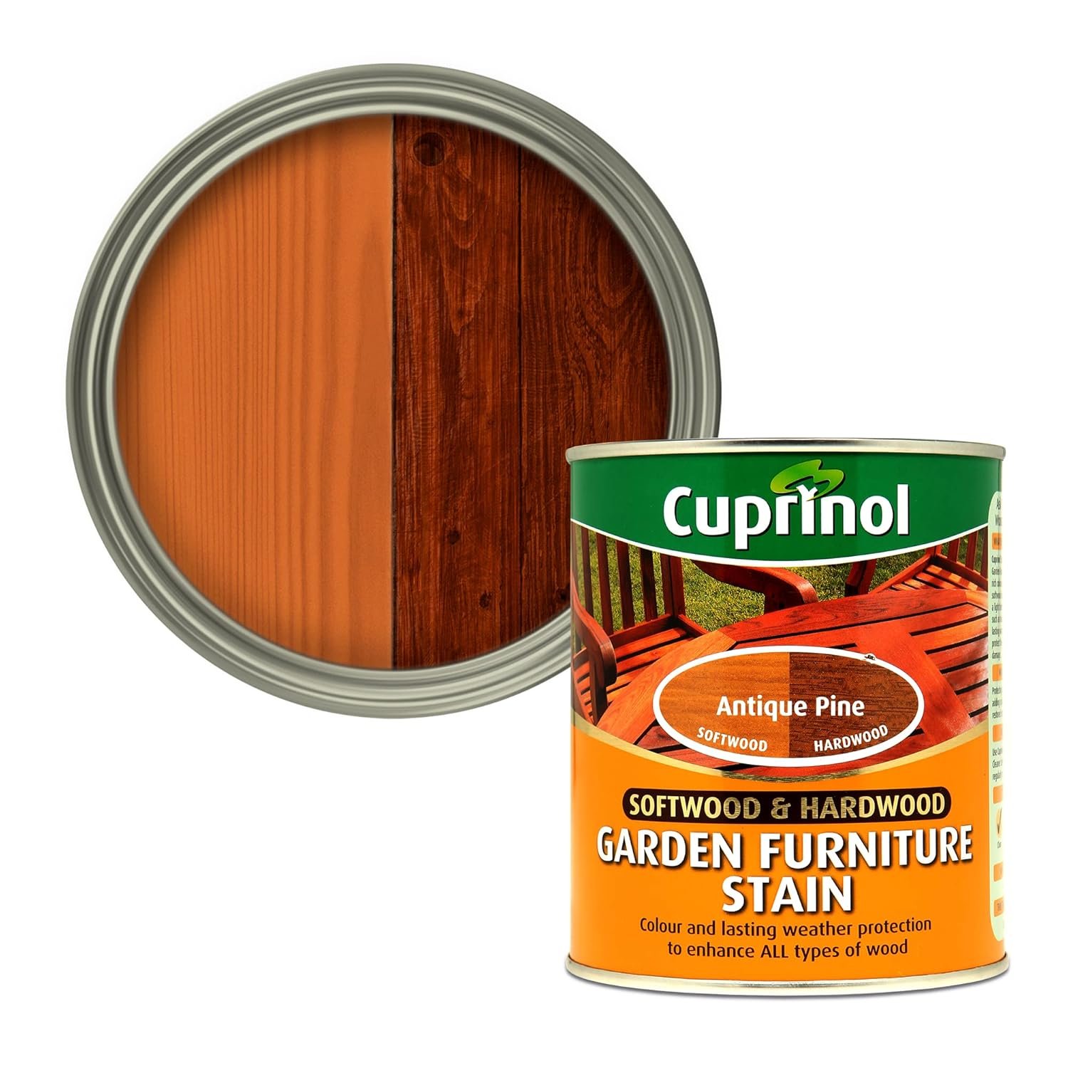 Cuprinol Garden Furniture Stain Exterior Woodcare, Antique Pine,750 ml
