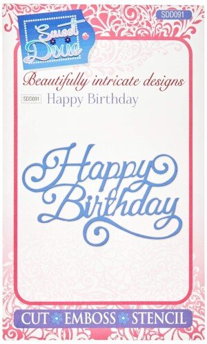 Sweet Dixie "Happy Birthday" Die, Grey