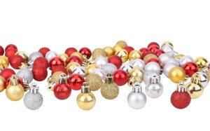 96 Red Gold Silver Baubles