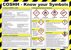 Safety First Aid Group COSHH Know Your Symbols Poster A3 Poster, Laminated