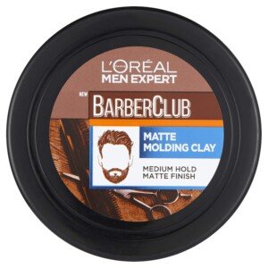 L'Oreal Paris Men Expert Matt Clay Barber Club, Matte Molding Clay Hair Styling, 75 ml, Packaging May Vary