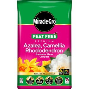 Miracle-Gro 119994 PEAT FREE Premium Azalea, Camellia, Rhododendron, Special Plants Compost, 40 Litres, Brown