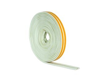 Stormguard 05SR034010MW 10m EPDM 'P' Profile Self-Adeshive Rubber Draught Excluder - White