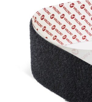 Genuine VELCRO® Brand Hook and Loop Self Adhesive Sticky Back Tape Fastener in Black 100MM Wide - 10CM Wide X 2metre Long (2m Hook+2m Loop)