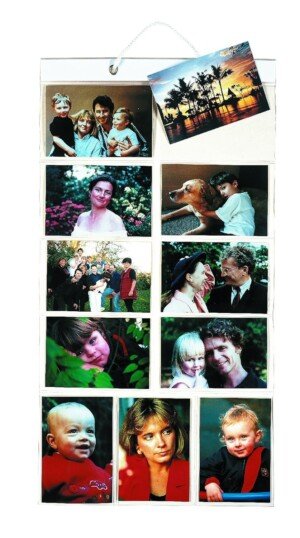 Thinking Gifts Picture Pockets Photo Hanging Display, 22 photos in 11 pockets, Medium, Clear, 1 unit (PPMD )