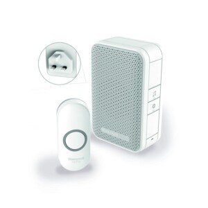 Honeywell Home DC311NBS Series 3 Wireless Plug-In Doorbell Chime with Push Button (White)