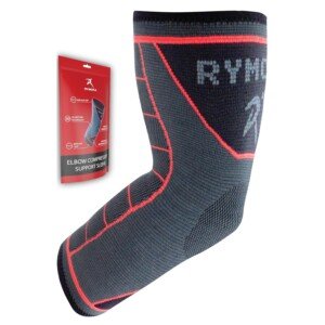 Rymora Elbow Support Sleeve for Men and Women - Support for Tennis Elbow, Golfers Elbow, Tendonitis, Joint Pain Relief, Arthritis (Single Sleeve) (Medium) [M]