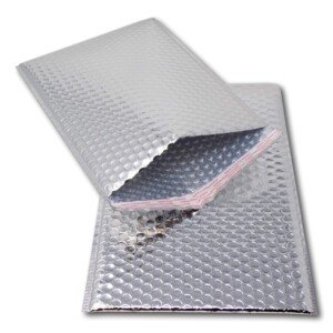 EPOSGEAR 10 Silver Shiny Metallic Foil Bubble Padded Bag Mailing Envelopes - Perfect for Marketing, Promotions or and Alternative to Gift wrap (A4 / C4-324mm x 230mm)