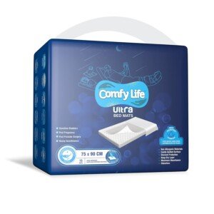 Comfy Life Ultra Bed Mats - Premium Luxury Disposable Incontinence Bed Pads - 75 x 90 cms - Large Sheets (15 Count (Pack of 1))