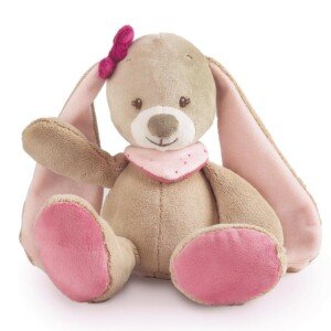 Nattou Rabbit Soft Toy, Nina, Companion from Birth, 30 cm, Nina, Jade and Lili, Beige-Pink, 987004