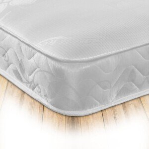 Starlight Beds Stress-Free Shorty Mattress, Value Sprung Shorty Memory Foam Mattress, Soft, White, 18cm Deep. 2ft6 x 5ft9 (75cm x 175cm)