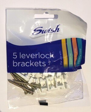 Swish Deluxe Curtain Track White Brackets (Pk 5)