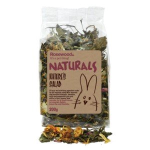 Rosewood Naturals Nature’s Salad, Small Animal Treat for Rabbits, Guinea Pigs, Chinchillas, Degus, Hamsters, Gerbils, Mice and Rats, 200g