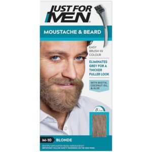Just for men Moustache & Beard Sandy Blonde Dye , Eliminates Grey for a Thicker & Fuller Look, M10