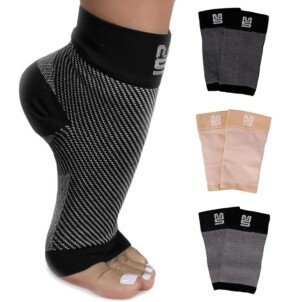 Ankle Support Men Women - 2 Pack Plantar Fasciitis Socks - Ankle Brace Sleeve Ligament Damage, Sprained Ankle, Running