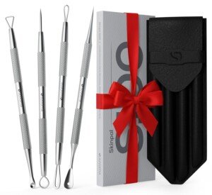 Suvorna S100 Milia Remover Tool, Blackhead Remover Tool kit, Whitehead Remover, Comedone Extractor, Black Head Remove Tool, Cyst Removal kit, Acne Treatment, Pimple Popping kit (4 in 1 Pack)