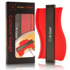 AI Gear 10-Inch Contour Gauge Shape Copying Tool for DIY, Woodworking, Flooring & Tiling for Marking Around Pipes, Corners & Edges