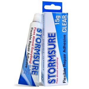 Stormsure Flexible Repair Adhesive 15g Clear– Heavy Duty Waterproof Adhesive, All-Purpose, Ultra-Durable, High Strength & Temperature Resistant