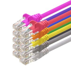 1aTTack CAT5 UTP network patch cable with 2x RJ45 connector set 10 colors - 3.0 m