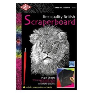 Essdee British Scraperboard, Card, Black, 305 x 229