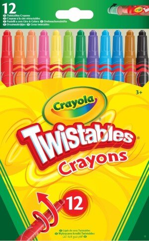 CRAYOLA Twistables Colouring Crayons, Multicolor, 12 Count (Pack of 1)