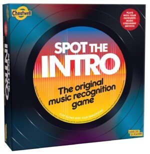Cheatwell Games Spot the Intro - Music Recognition Quiz Game - From the 60's to the 2010's - Ages 14+, Black and White