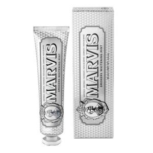 Marvis Smokers Whitening Toothpaste, Mint, 85ml, Promotes the Natural Whitening of the Teeth, Plaque Removal Toothpaste, Long-Lasting Freshness